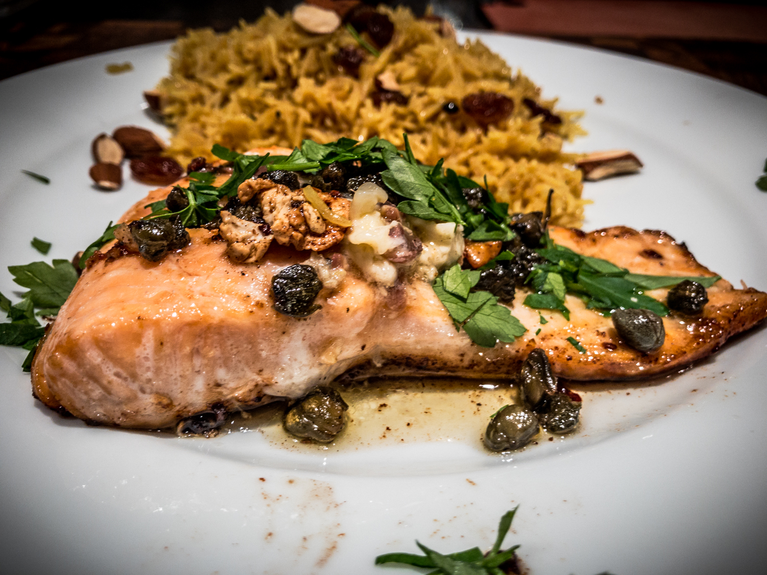 Salmon With AnchovyGarlic Butter Searching4Zen