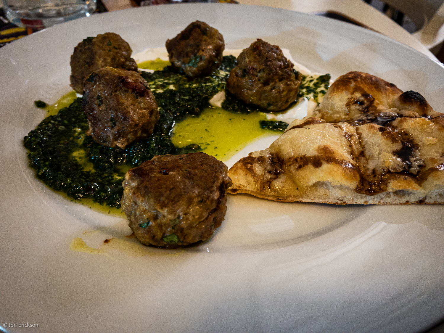 Lamb Meatballs with Raisin Pesto | Searching4Zen