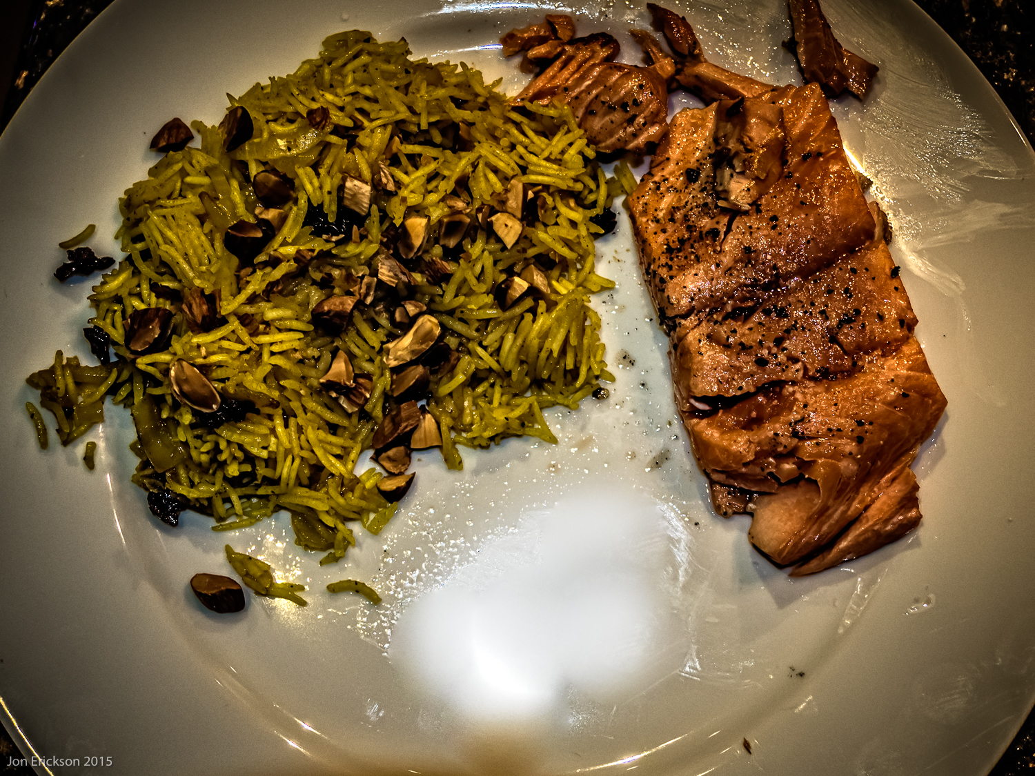 Basmati Pilaf with Dried Fruits and Almonds Searching4Zen