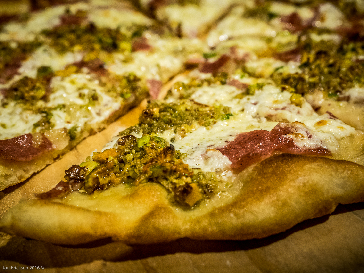 Mortadella and Pistachio Pizza Searching4Zen